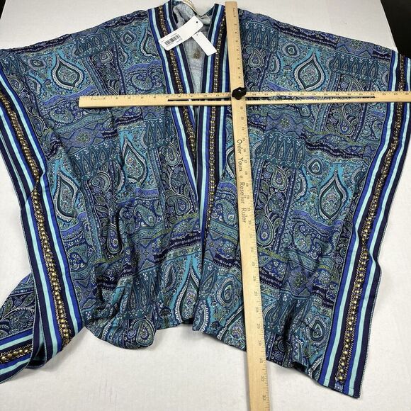 Soft Surroundings Miravelle Kimono Blouse Patchwork Draped Loose Fit Top S/M - Picture 6 of 11